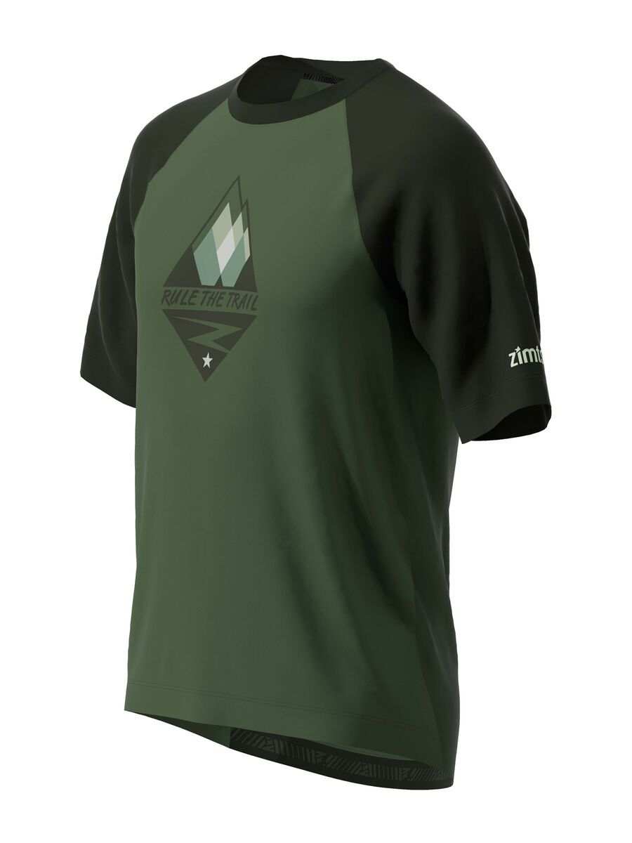 Zimtstern PureFlowz Shirt SS, bronze green/forest night/fog green - Bild 2