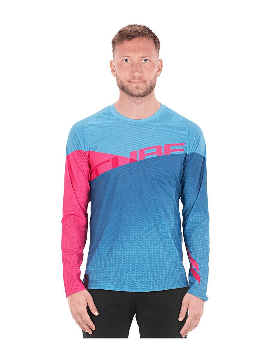 Cube Edge Rundhalstrikot langarm, blue´n´pink - Bild 2