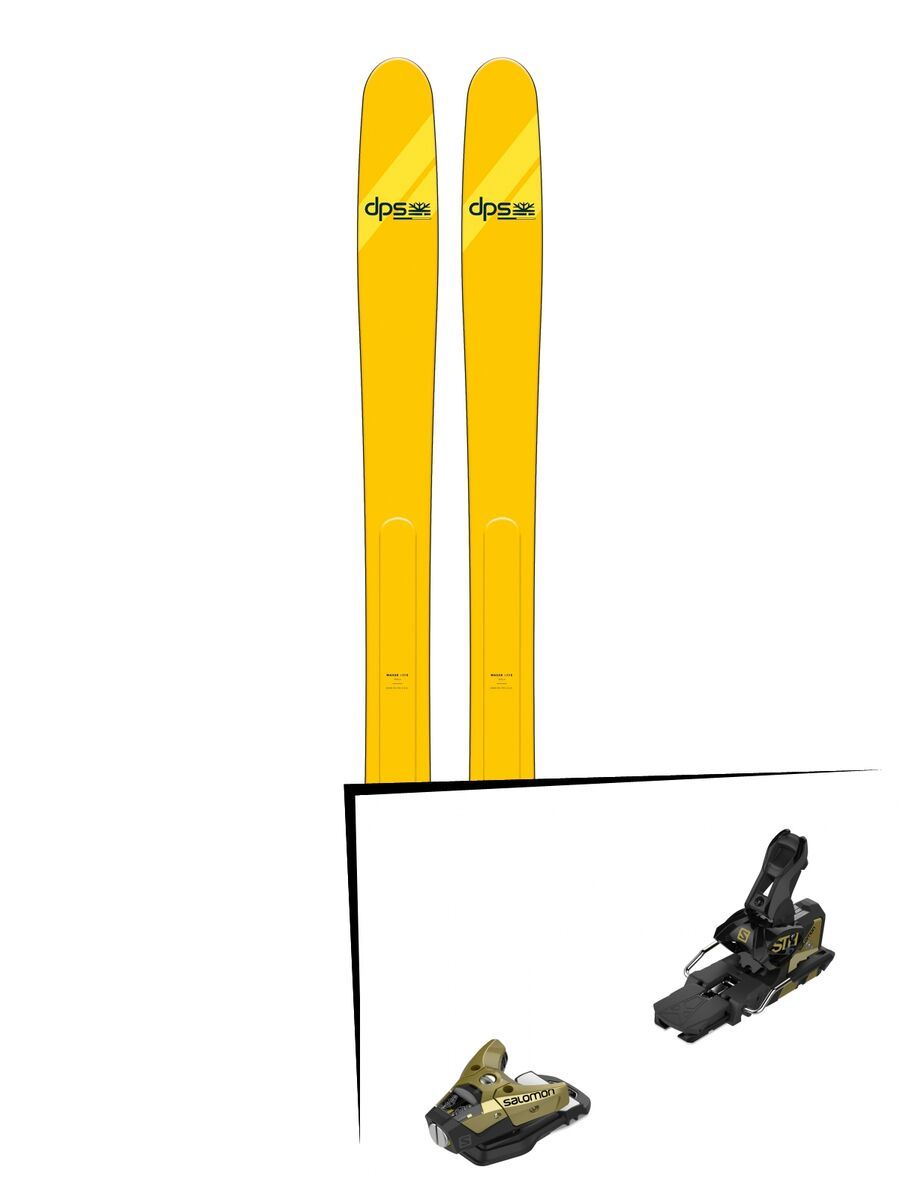 Set: DPS Skis Wailer A112 Alchemist 2018 + Salomon STH2 WTR 16 gold/black - Bild 1
