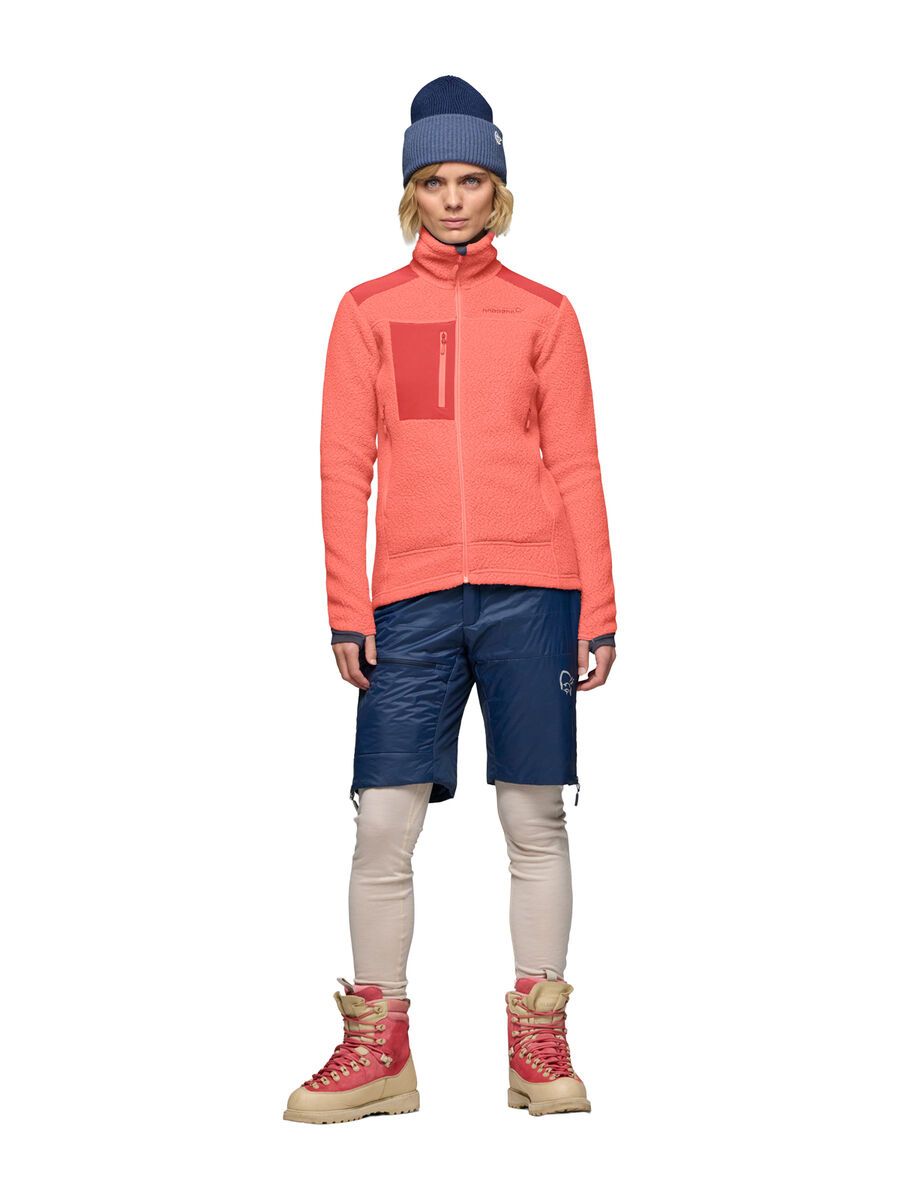 Norrona trollveggen warm3 Jacket W's, deep sea coral/baked apple - Bild 5