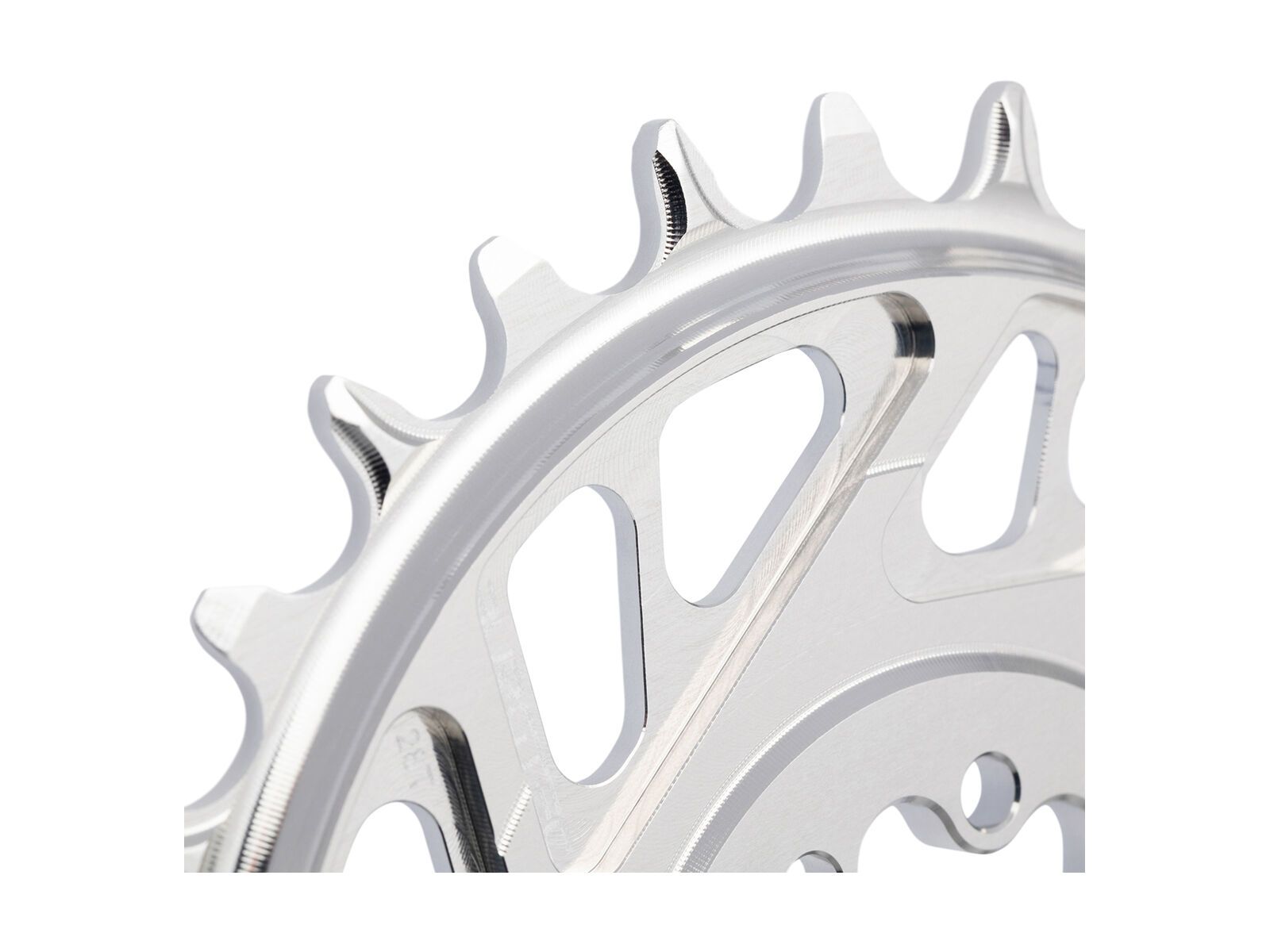 Burgtec 3 mm Offset Thick Thin Chainring SRAM 8-Bolt, rhodium silver - Bild 4