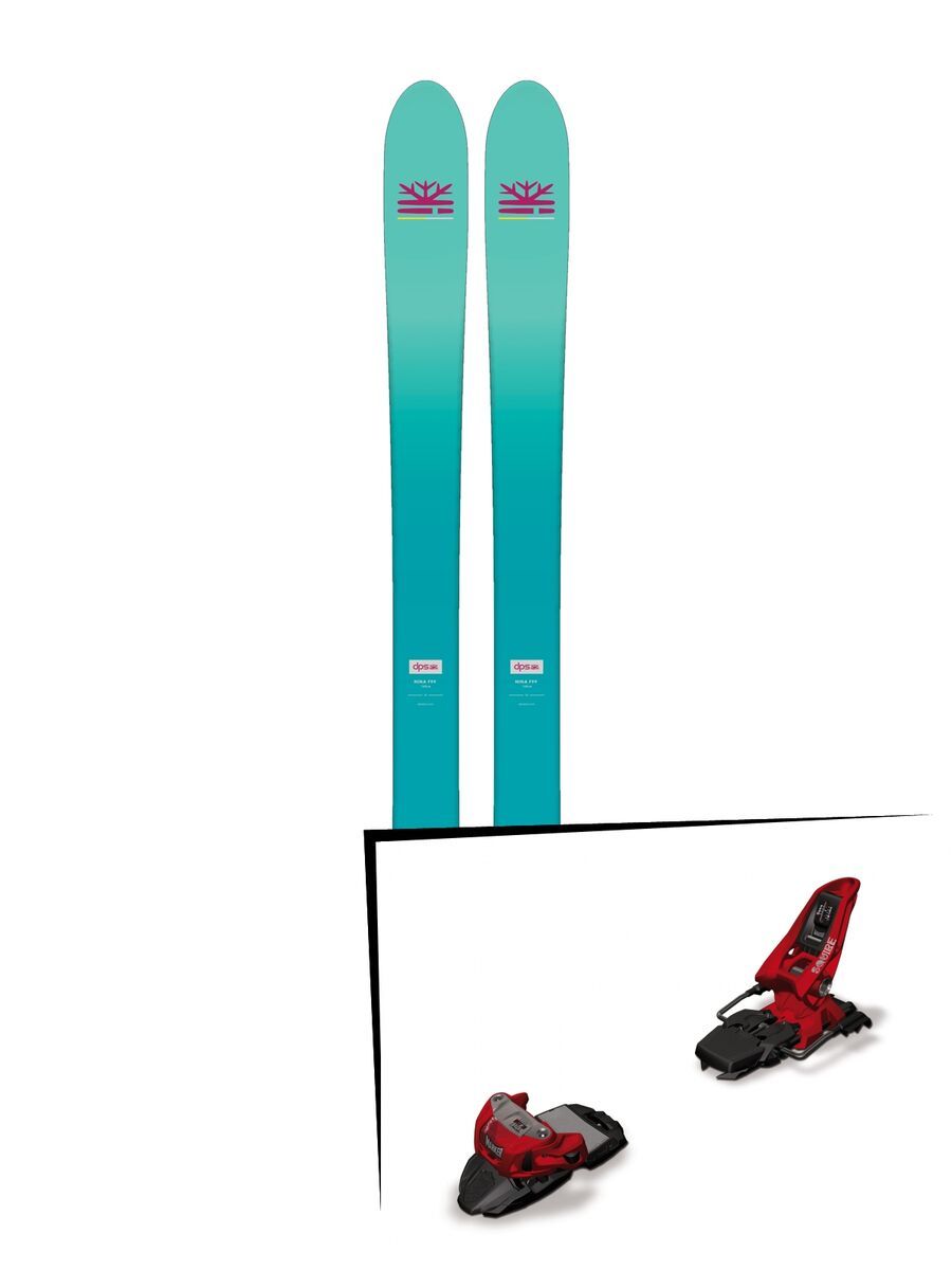 Set: DPS Skis Nina F99 Foundation 2018 + Marker Squire 11 red - Bild 1