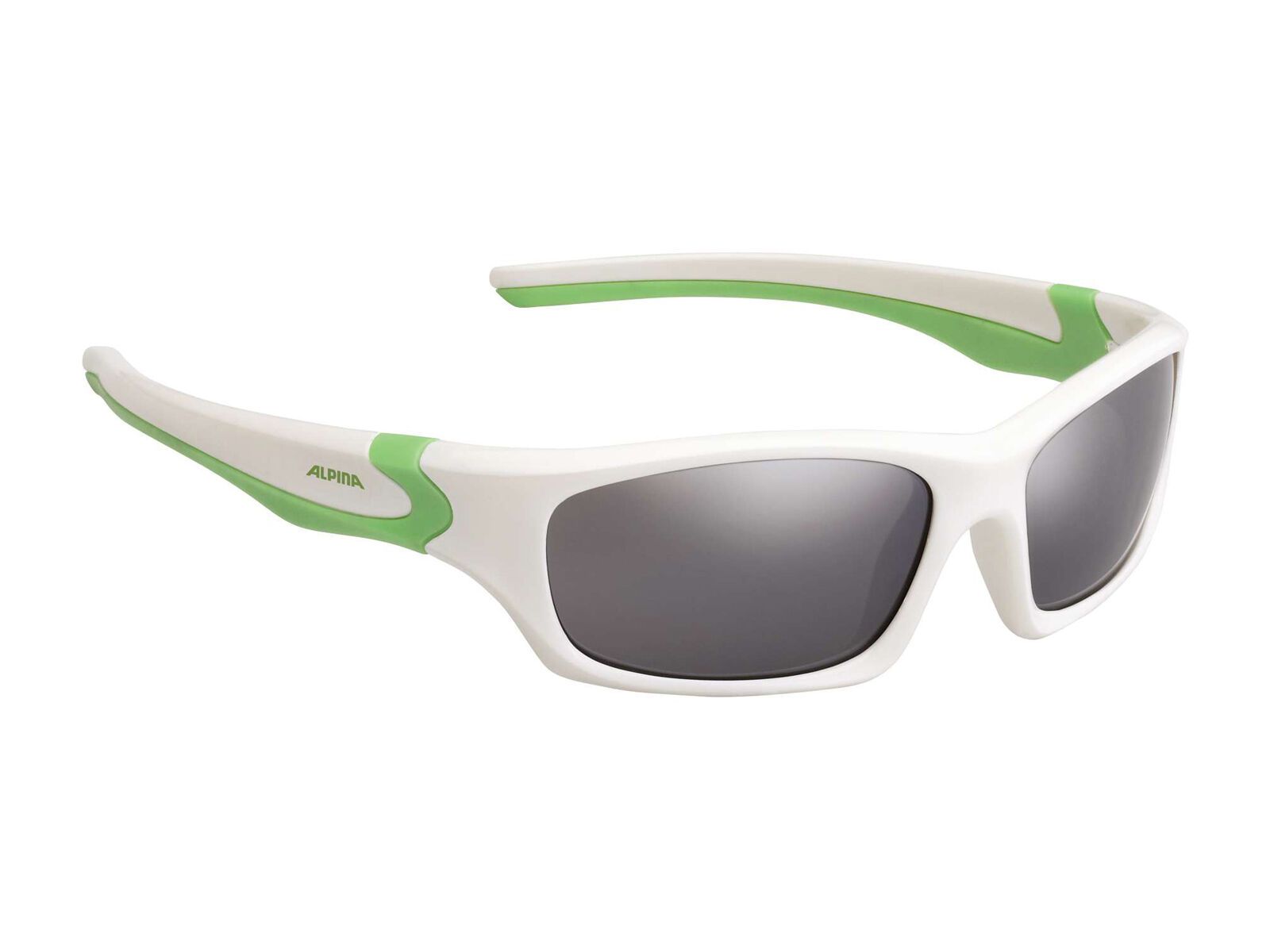 Alpina Flexxy Teen, white-green/black mirror S3 - Bild 1