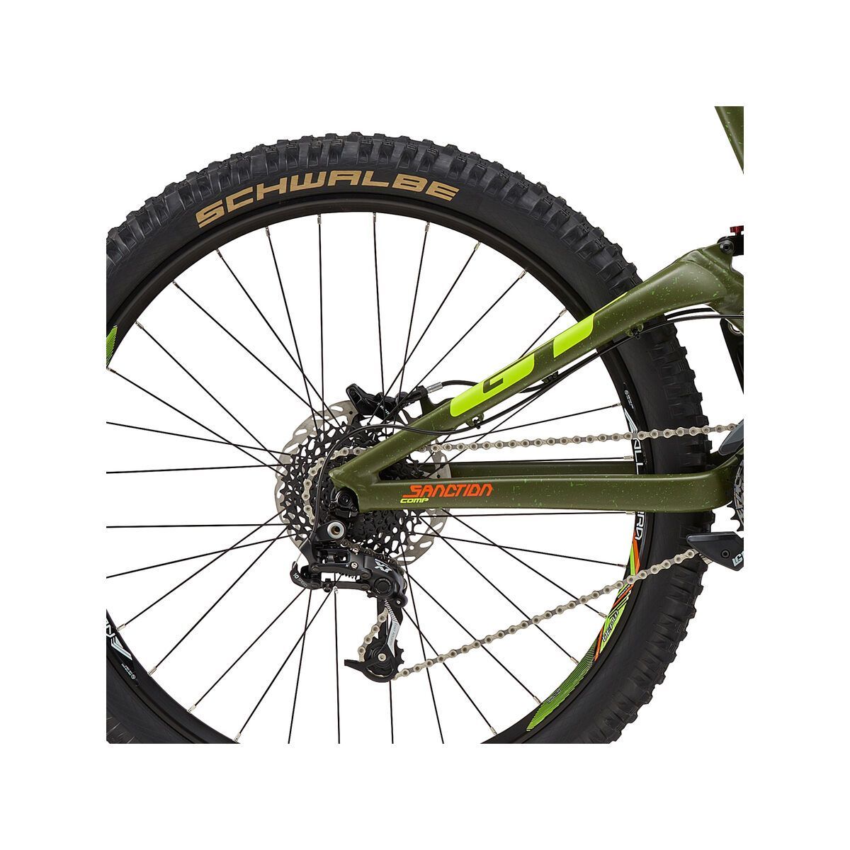 GT Sanction Comp, military green w/ yellow splatter & neon yellow - Bild 4