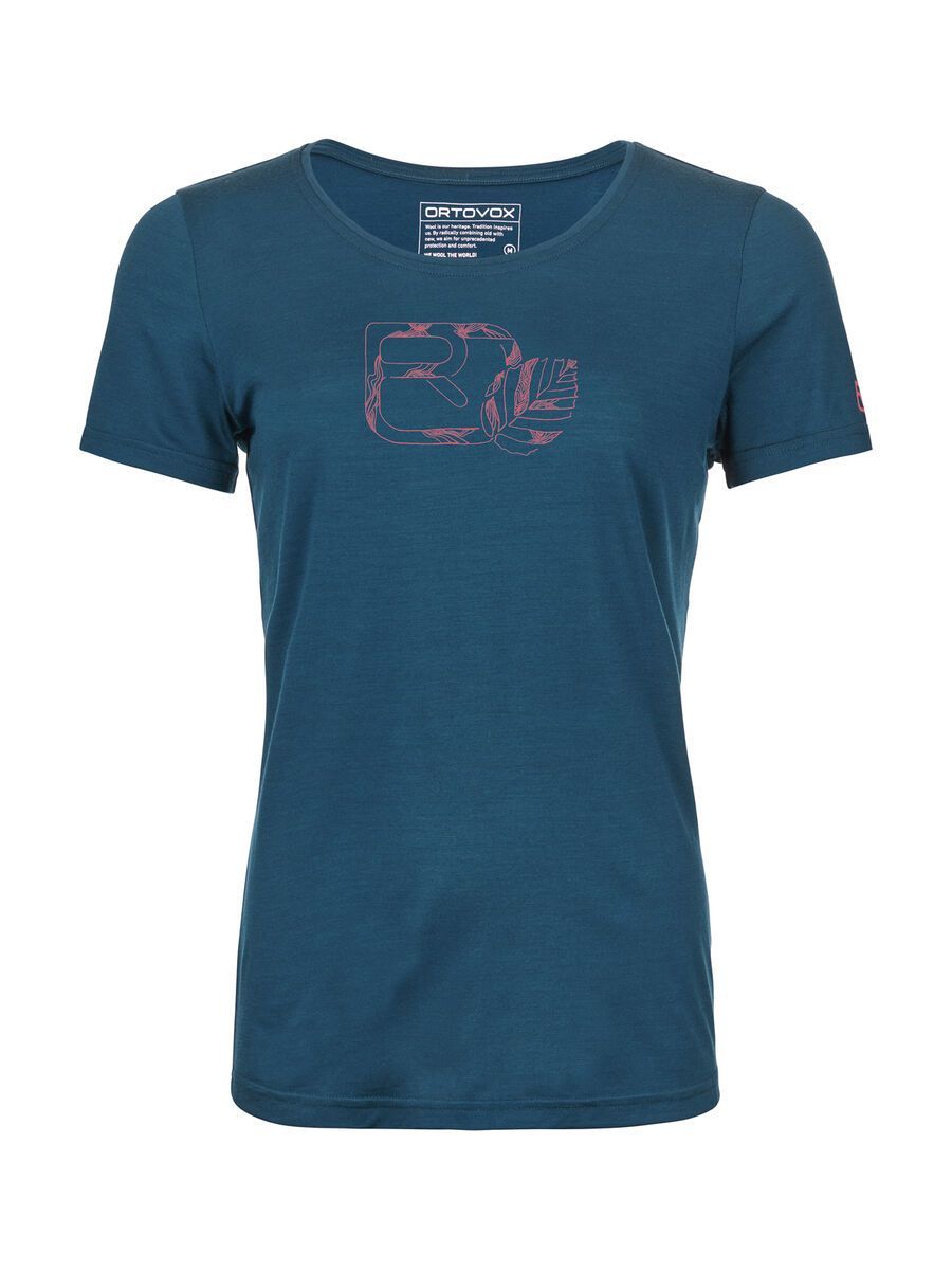 Ortovox 120 Merino Cool Tec Leaf Logo TS W, petrol blue - Bild 1