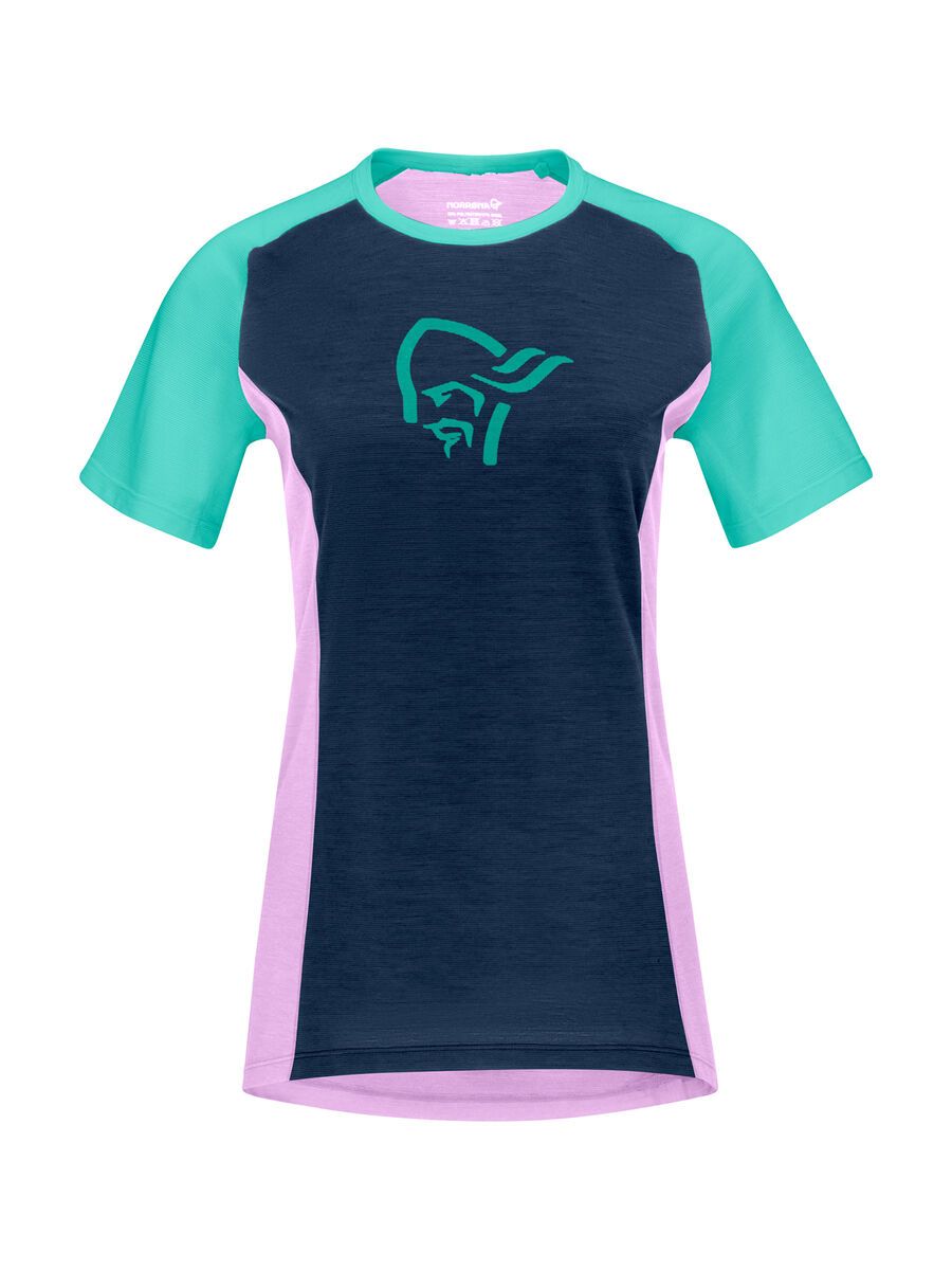 Norrona fjørå wool T-Shirt W's, indigo night/violet tulle - Bild 1