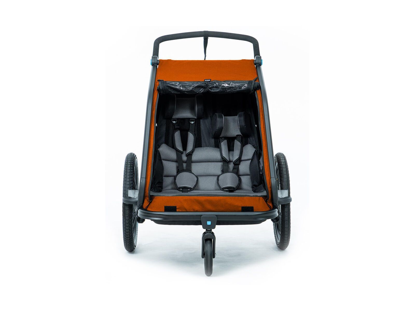 Cube Kinder Fahrradanhänger Double CMPT X Actionteam, grey´n´orange - Bild 5