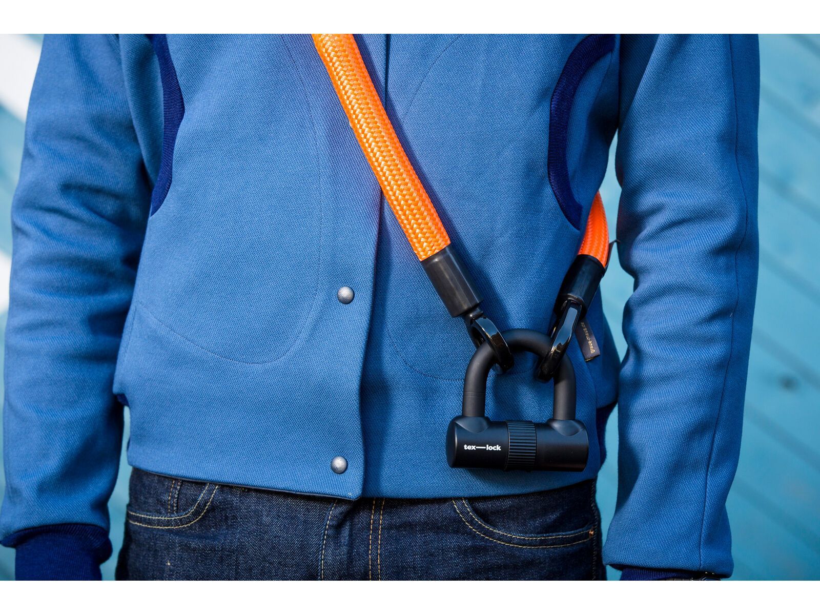 Tex-Lock Eyelet M 120 cm + U-Lock, orange - Bild 13