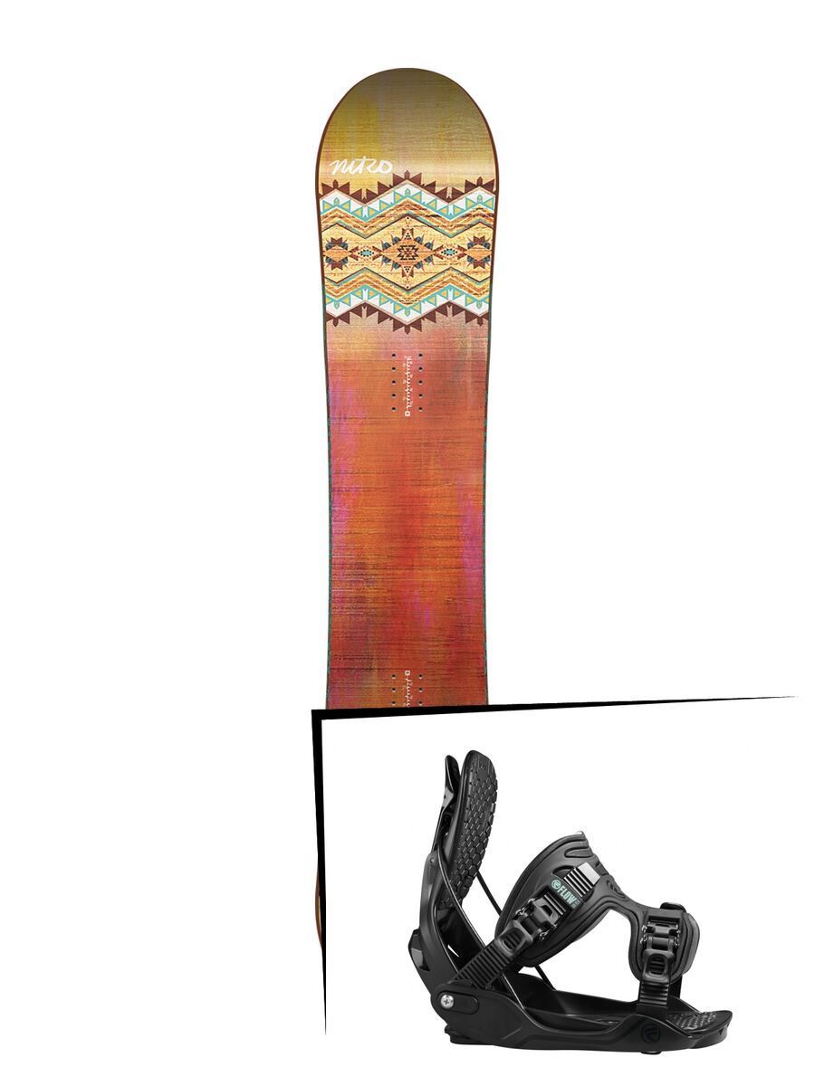 Set: Nitro Spell 2017 + Flow Haylo 2017, black - Snowboardset - Bild 1