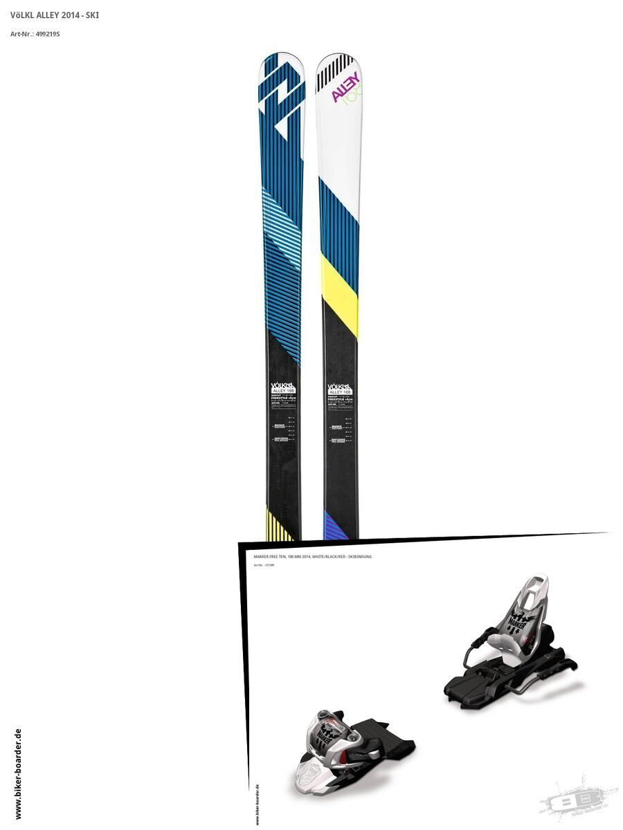 Völkl Set: Alley 2014 + Marker Free Ten - Bild 1