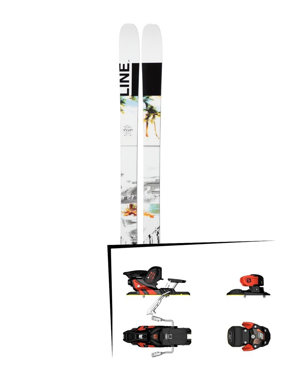 Set: Line Tom Wallisch Pro 2019 + Salomon Warden MNC 13 white/black/orange - Bild 1