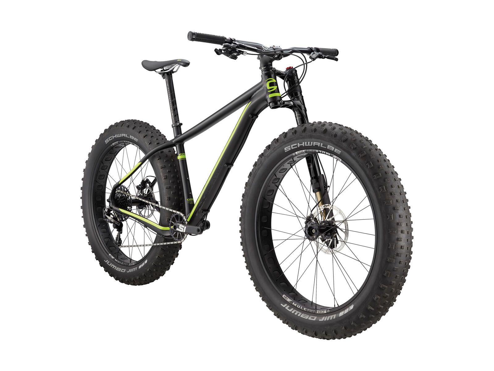 Cannondale Fat CAAD 1, matte jet black w/ gloss berzerker green, nearly black, jet black - Bild 2