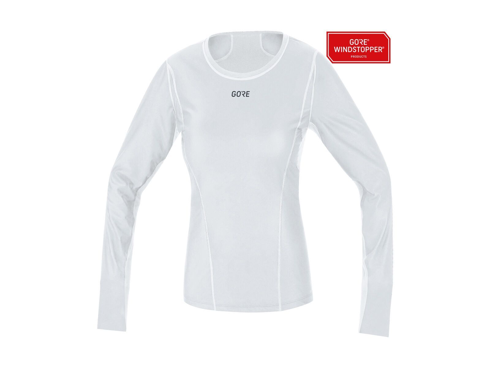 GOREWEAR M Damen Gore Windstopper Base Layer ThermoShirt Langarm, light grey/white - Bild 1