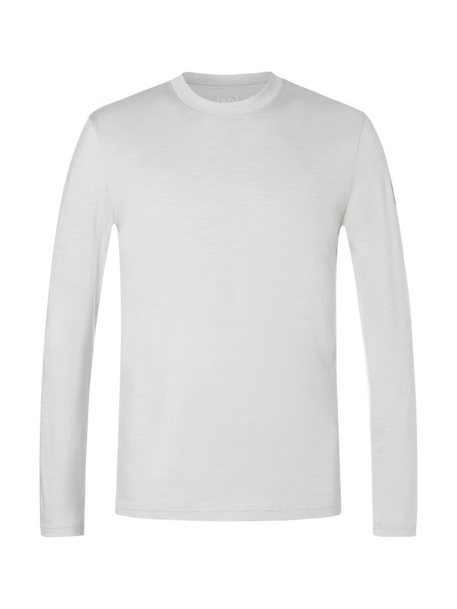 super.natural Casual Rib Bio J LS Herren, cashmere grey melange - Bild 1