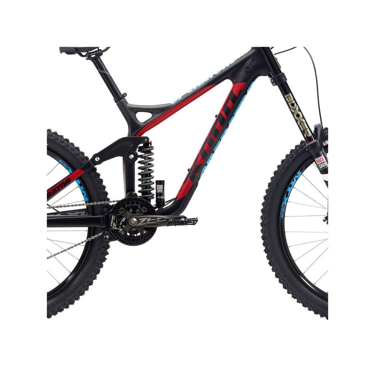 Kona Operator, Matt UD Carbon & Black w/Gloss Red & Cyan - Bild 3