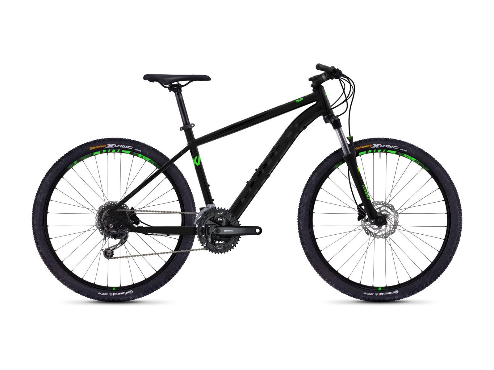 Ghost Kato 4.7 AL, night black/neon green - Bild 1