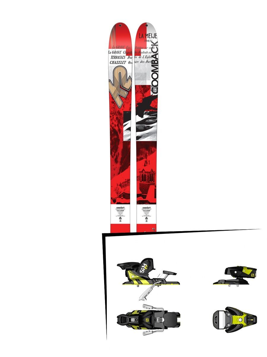 K2 SKI Set: Coomback 114 2016 + Salomon STH2 WTR 13 - Bild 1