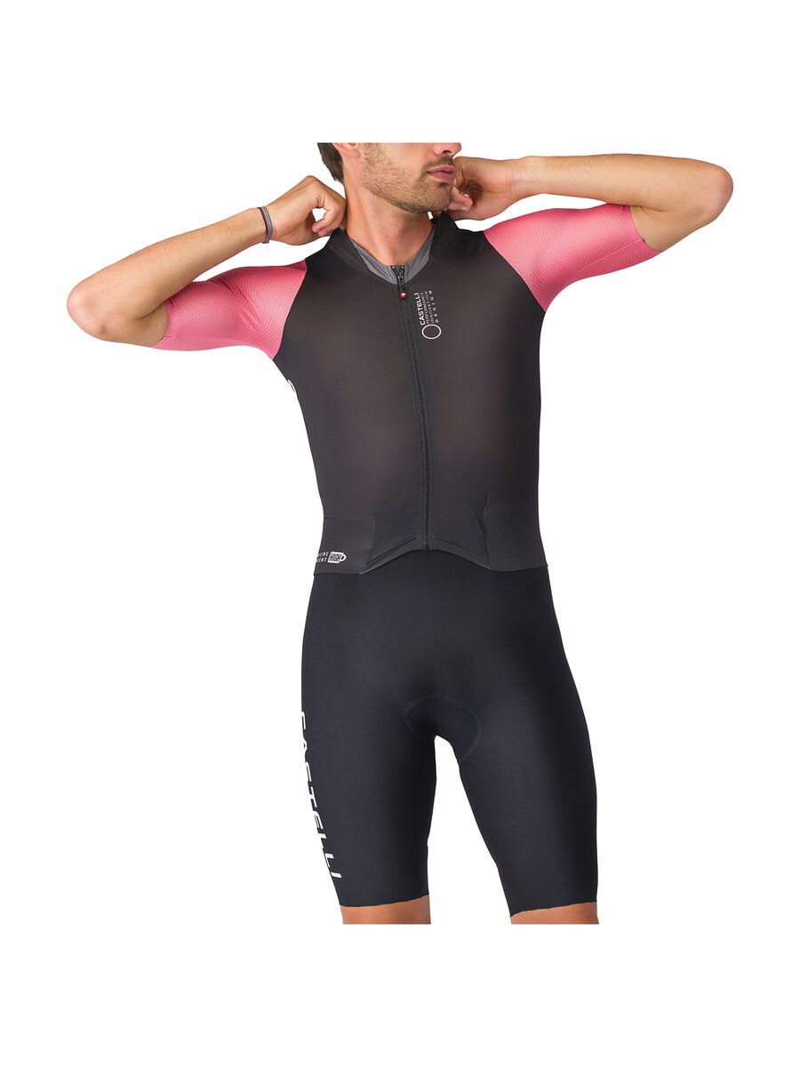 Castelli Saturday Morning Skinsuit, black/rosa giro/smoky gray - Bild 1