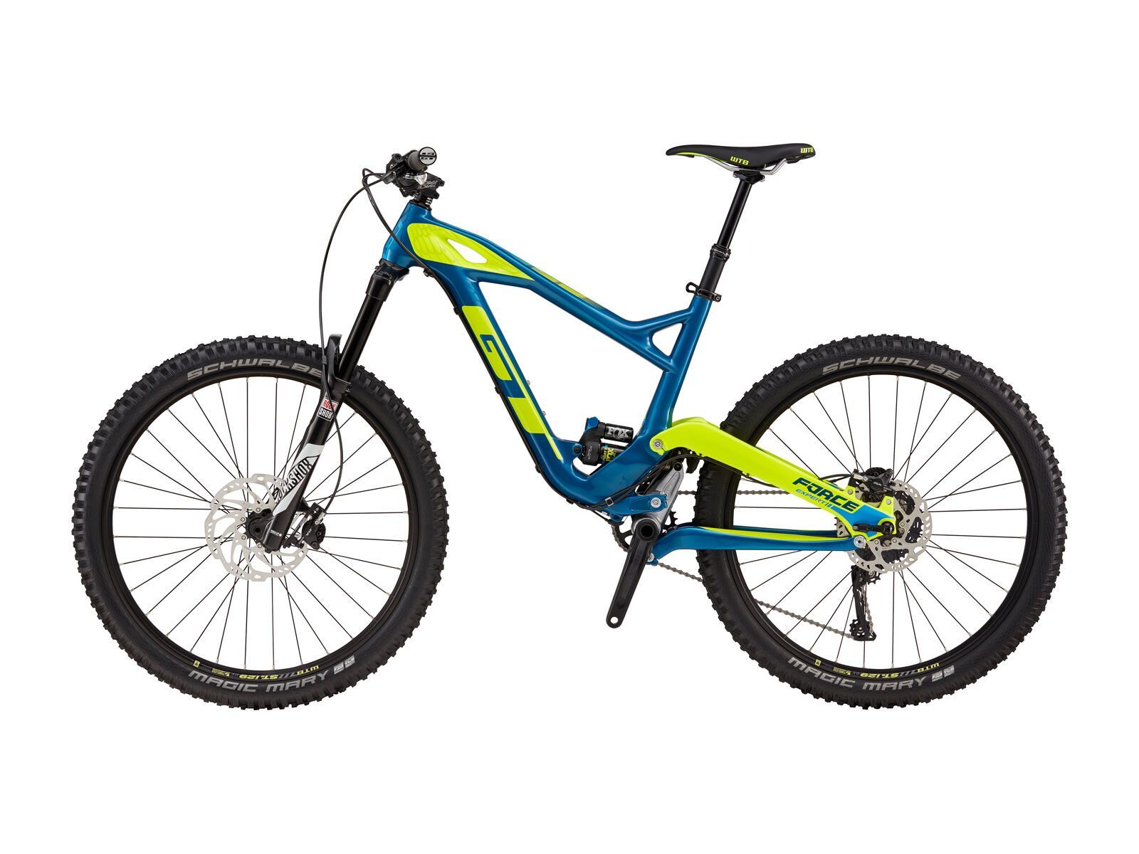 GT Force Carbon Expert, gloss mustang teal w/ neon yellow & cyan - Bild 2