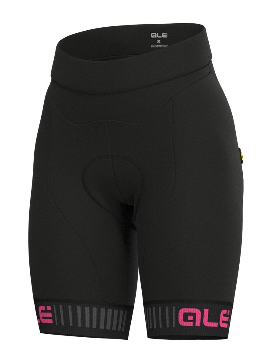 Ale Solid Traguardo Lady Shorts, black-fluo pink - Bild 1