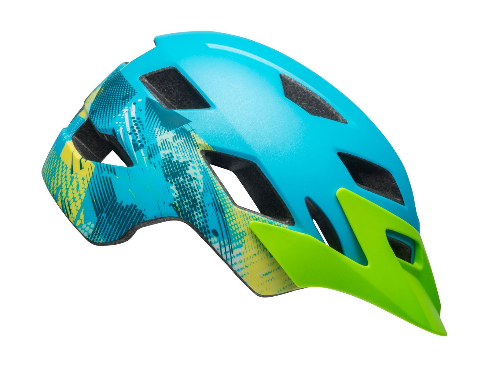 Bell Sidetrack Youth, matte blue/bright green - Bild 3