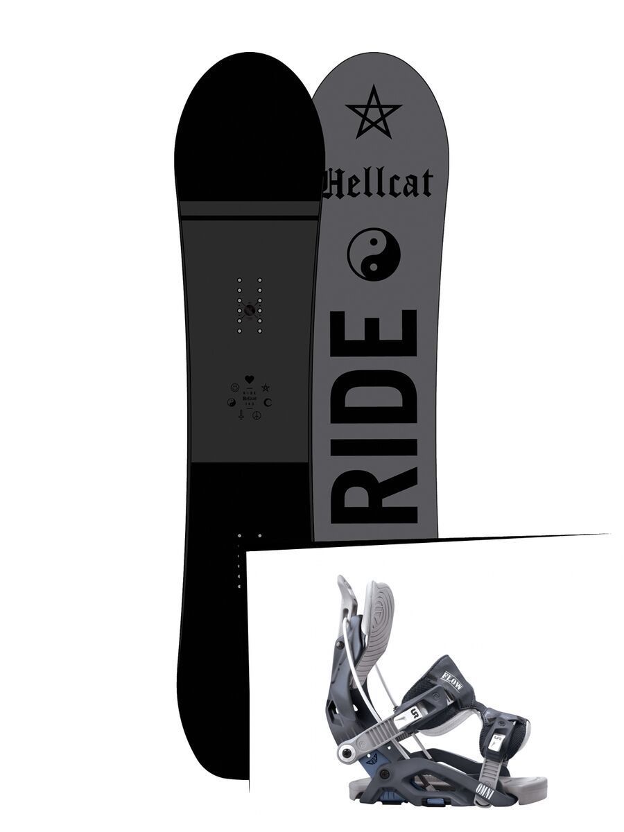 Set: Ride Hellcat 2017 + Flow Omni 2017, gunmetal - Snowboardset - Bild 1