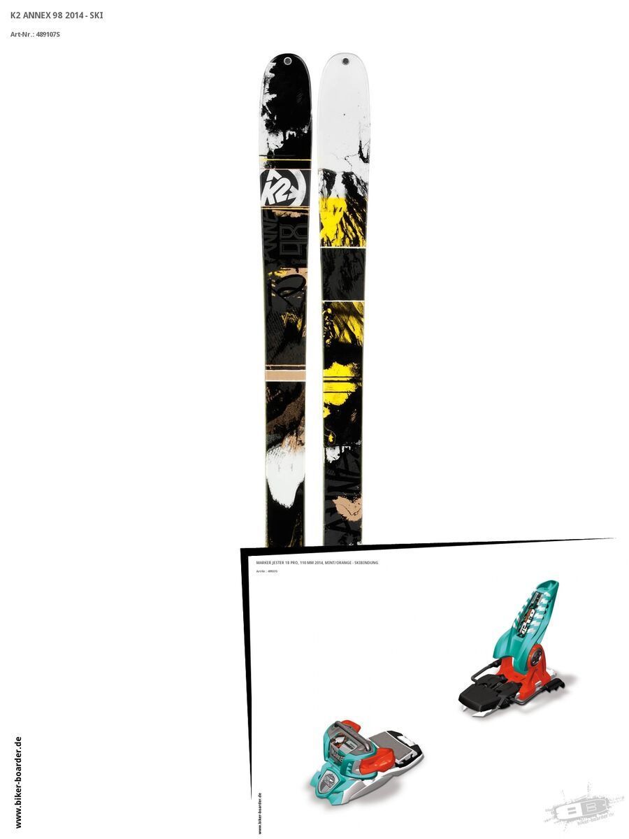 K2 SKI Set: Annex 98 2014 + Marker Jester 18 Pro - Bild 1