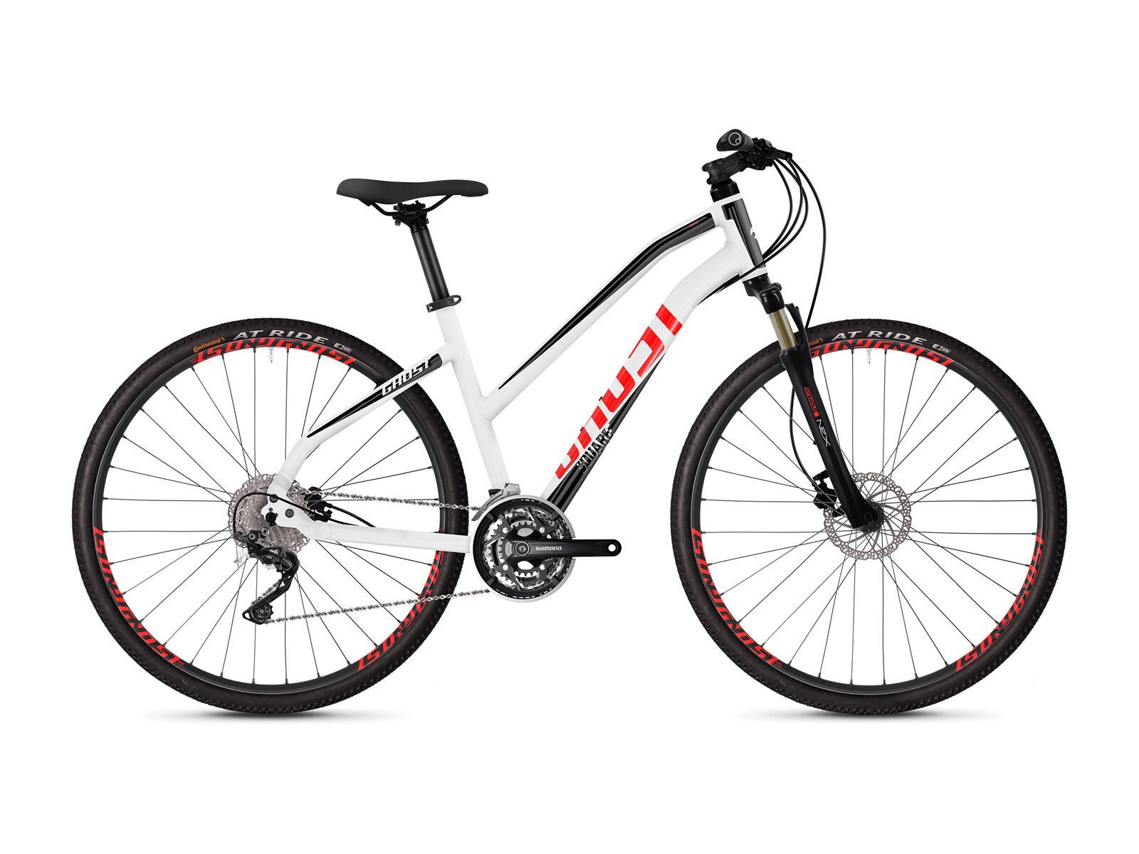 Ghost Square Cross 2.8 W AL, star white/jet black/fiery red - Bild 1