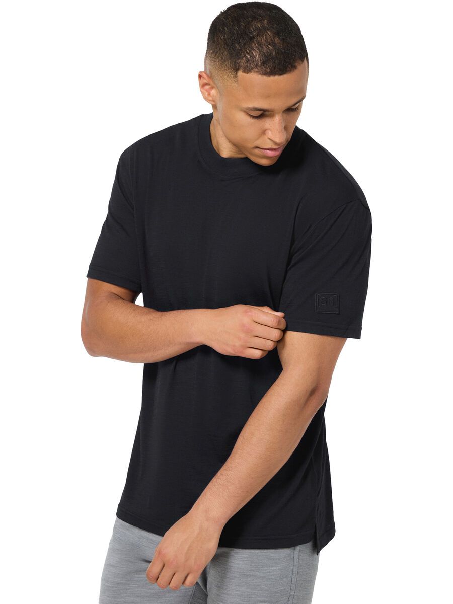 super.natural Casual Rib Bio J Tee Herren, jet black - Bild 5
