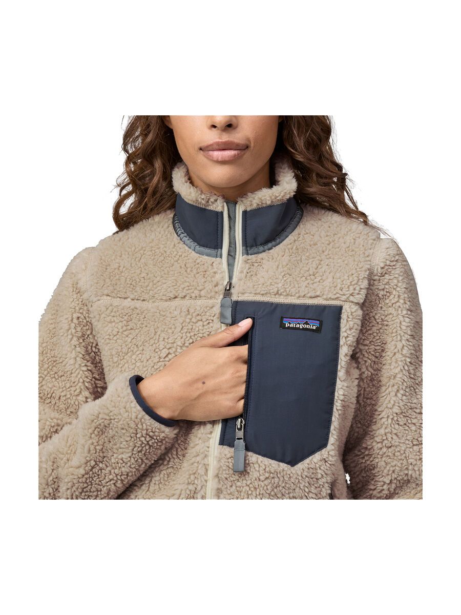 Patagonia Women's Classic Retro-X Jacket, natural w/smolder blue - Bild 5