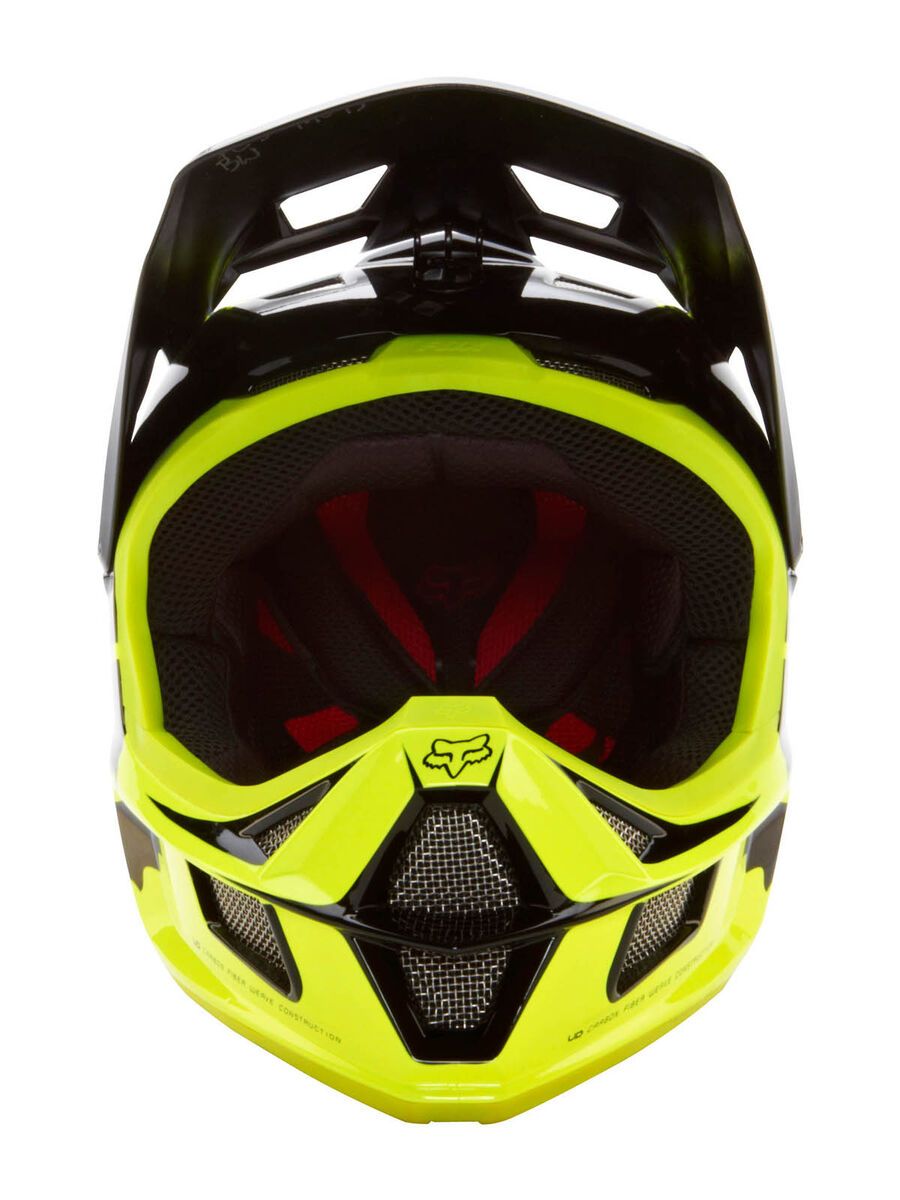 Fox Rampage Pro Carbon Helmet, black/yellow - Bild 3