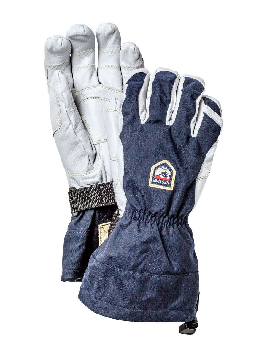 Hestra Army Leather Heli Ski Ergo Grip 5 Finger, marin/offwhite - Bild 1