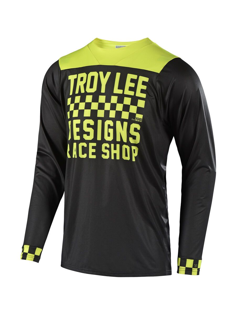 TroyLee Designs Skyline Checker L/S Jersey, black/lime - Bild 1