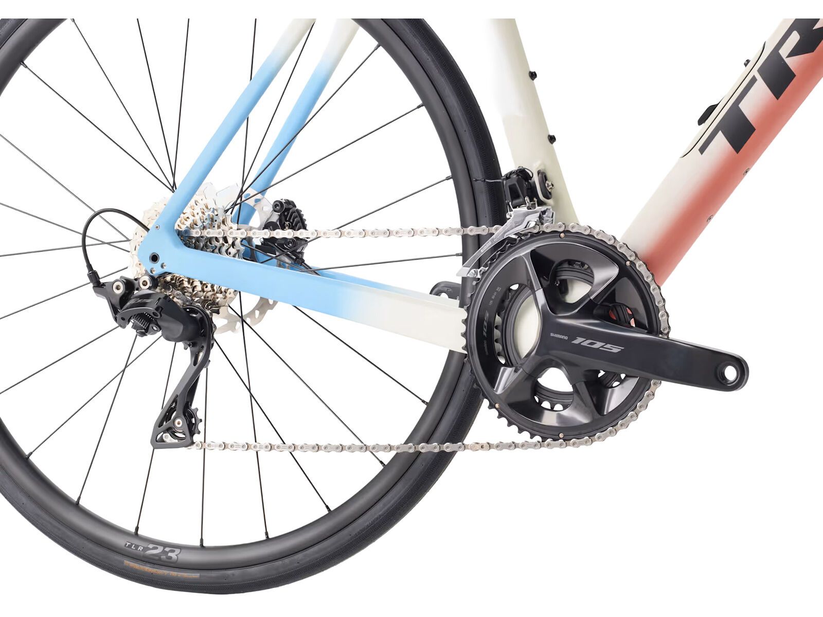 Trek Domane SL 5 Gen 4, era white/glowstick/coral fade - Bild 5