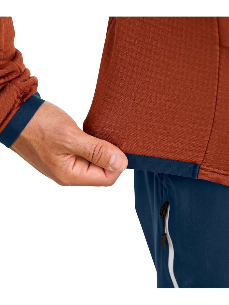 Ortovox Merino Fleece Grid Jacket M, clay orange - Bild 9