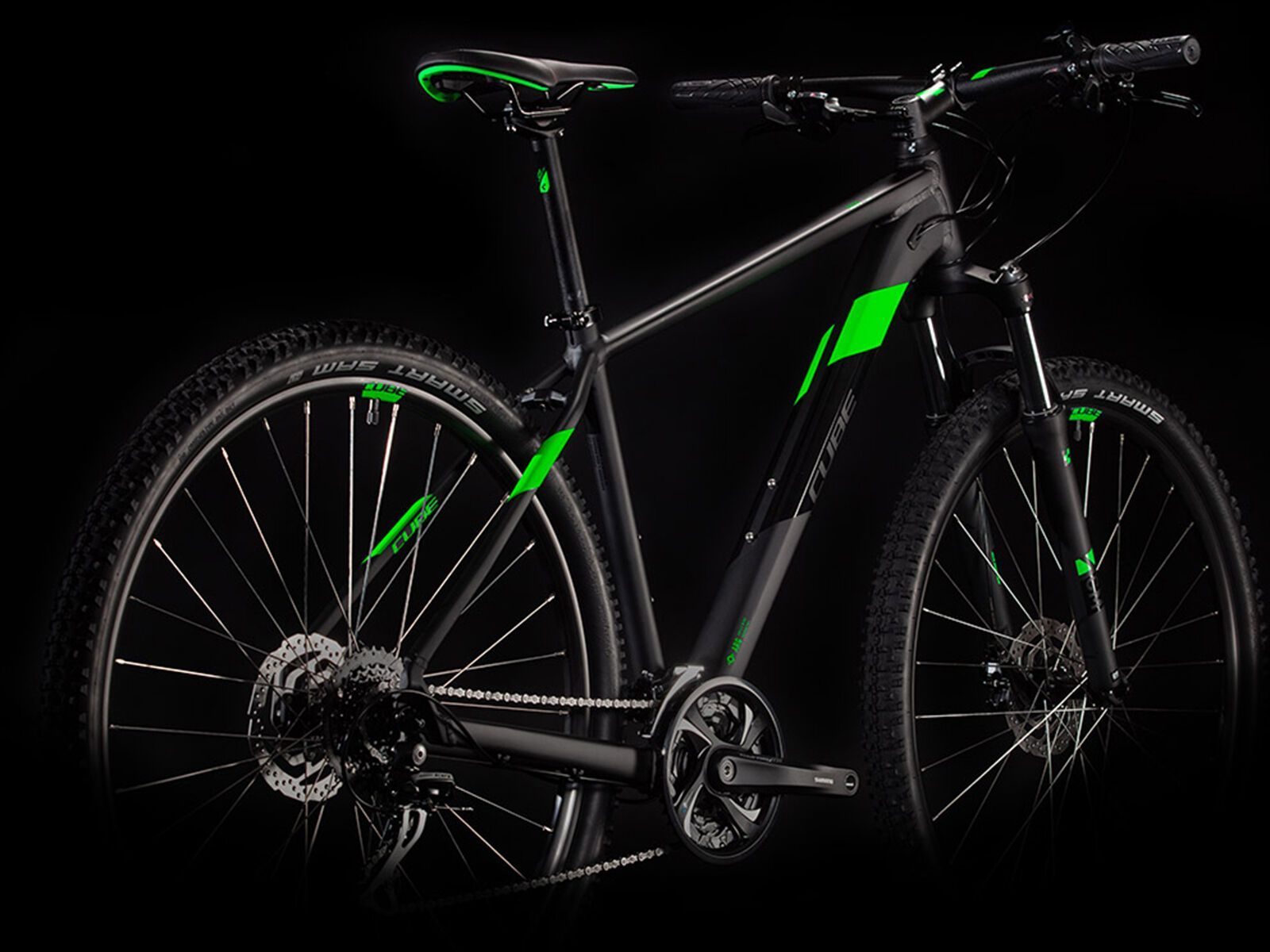 Cube Aim Race 27.5, black´n´flashgreen - Bild 2