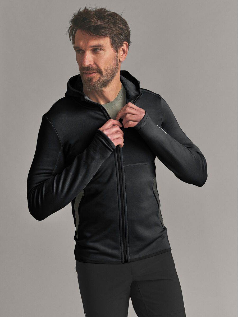 Ortovox Merino Fleece Hoody M, black raven - Bild 5