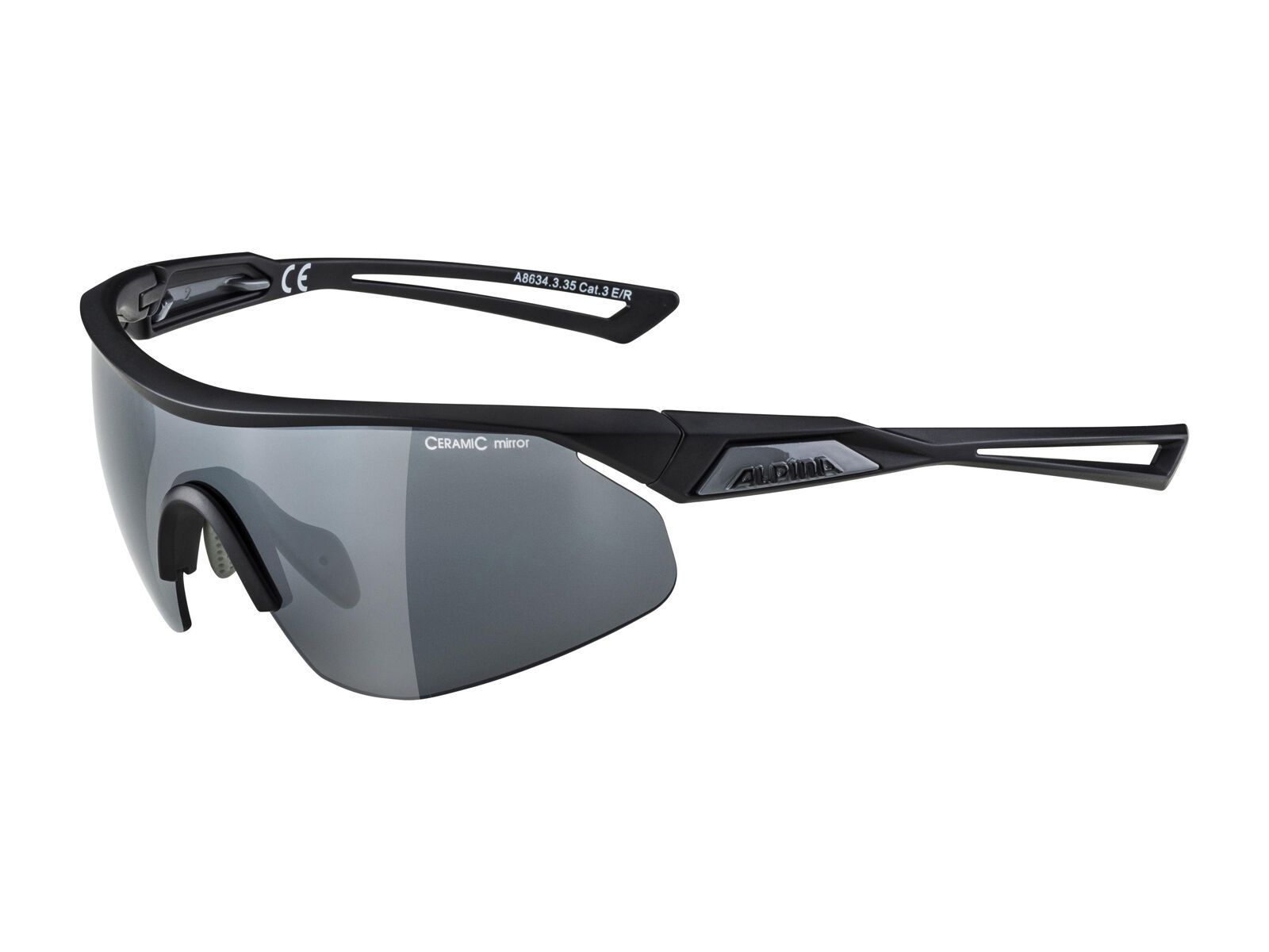 Alpina Nylos Shield, black matt/Lens: ceramic mirror black - Bild 1