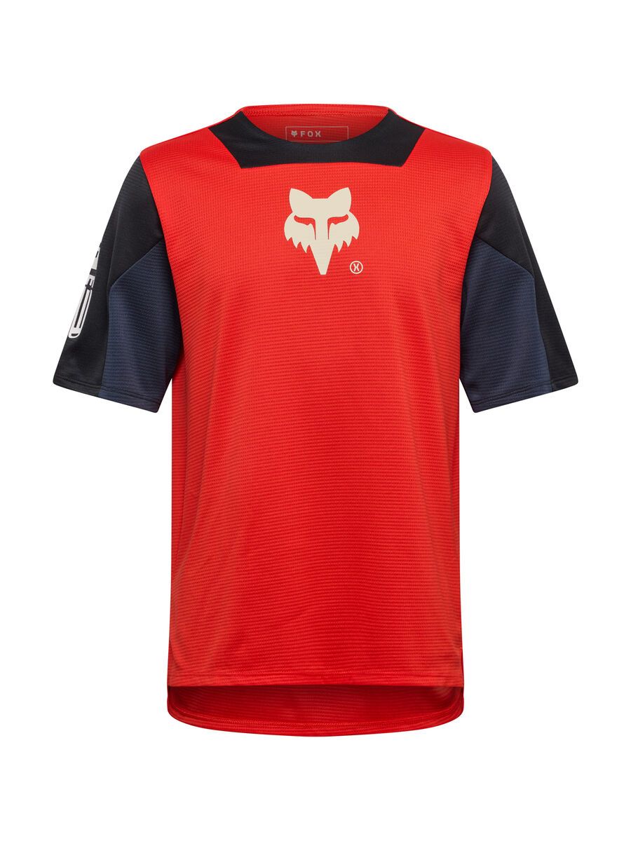 Fox Youth Defend SS Jersey Elevated, fluorescent red - Bild 1