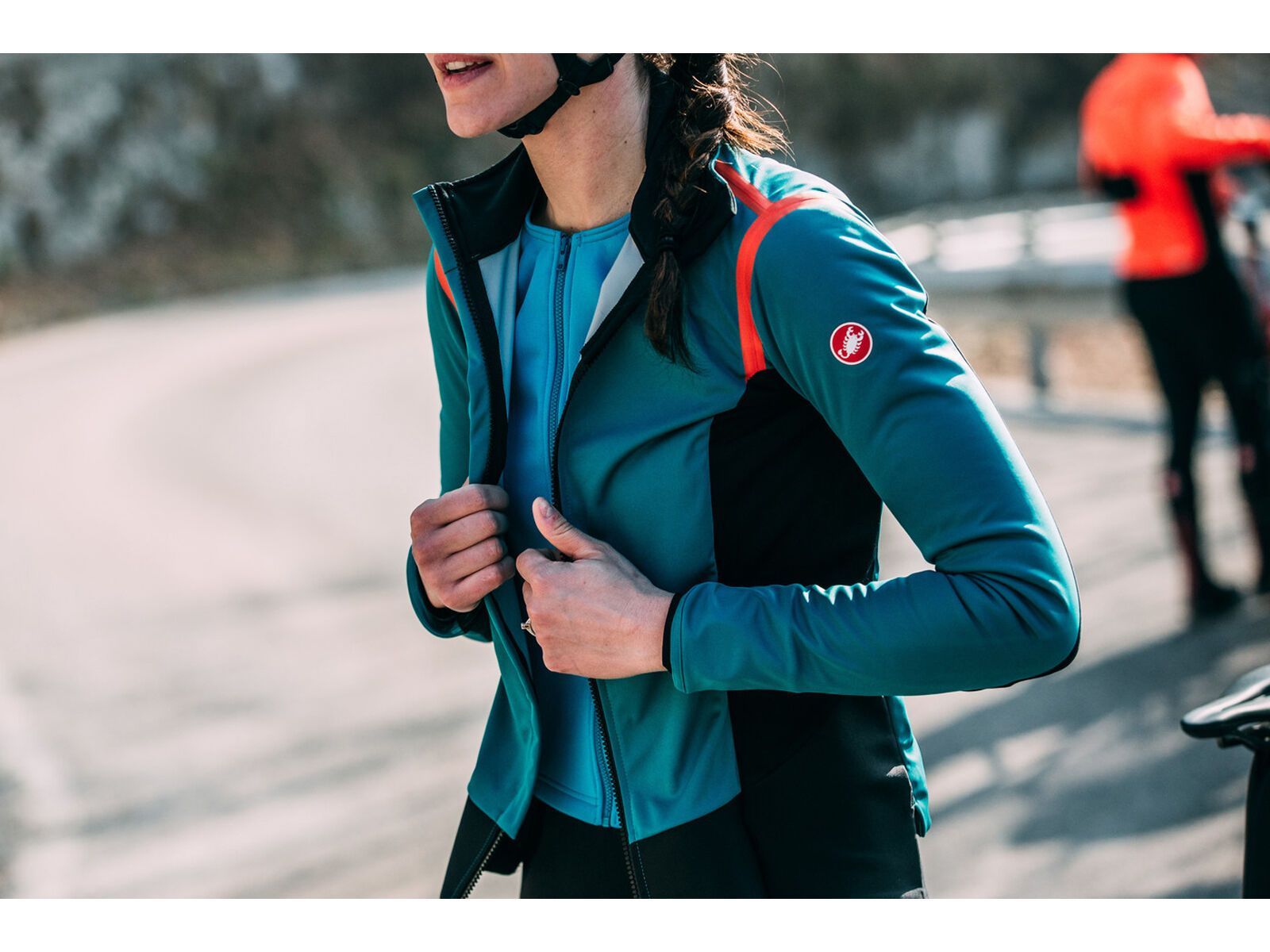 Castelli Alpha RoS 2 W Jacket, teal blue/fiery red-sky blue - Bild 13