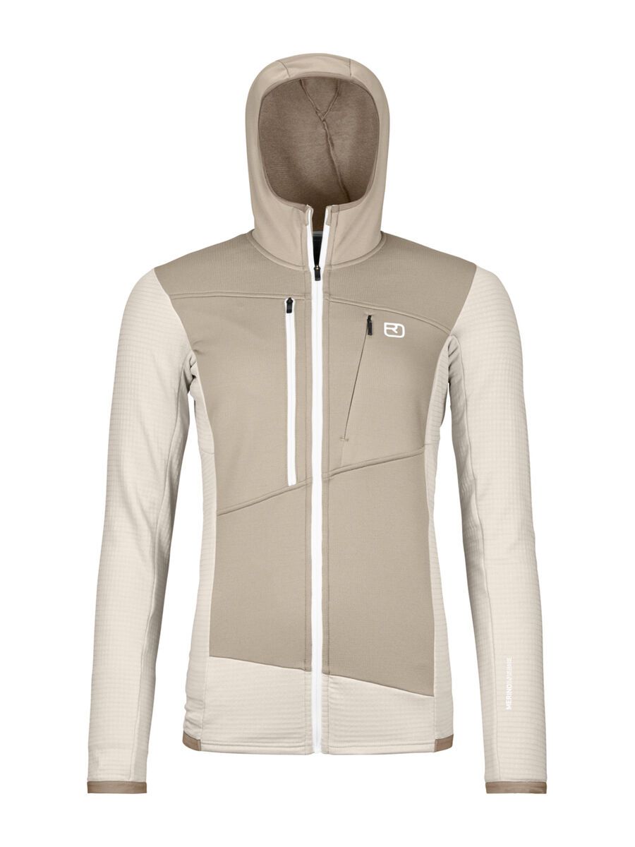 Ortovox Merino Fleece Grid Hoody W, white chalk - Bild 1