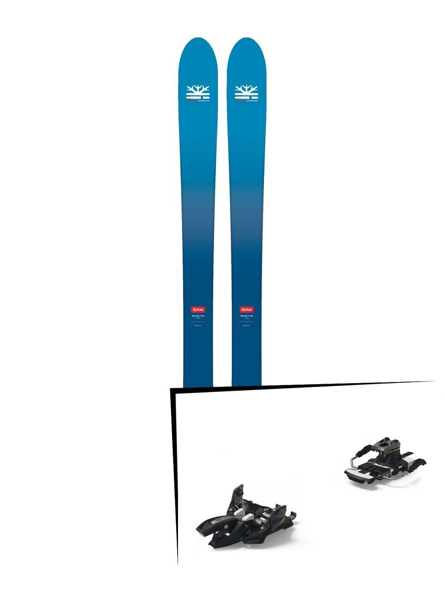 Set: DPS Skis Wailer F106 Foundation 2018 + Marker Alpinist 9 Long Travel black/titanium - Bild 1