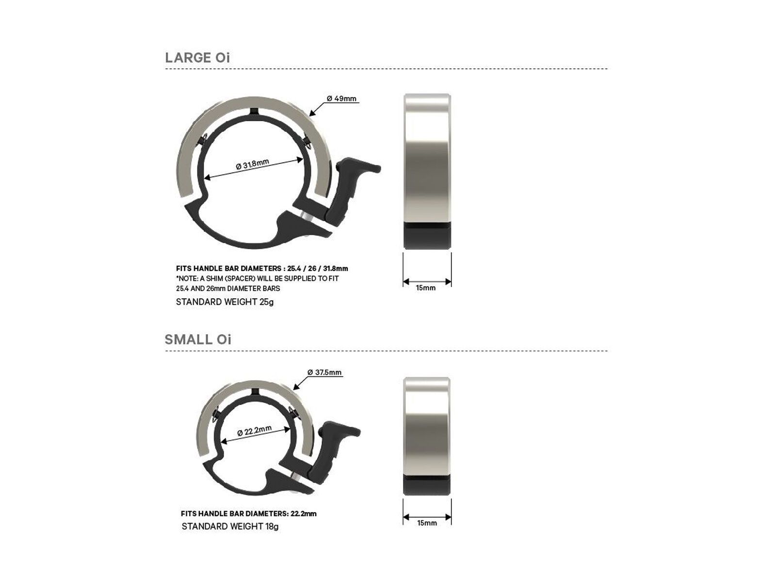 Knog Oi Classic - Small, silver - Bild 3