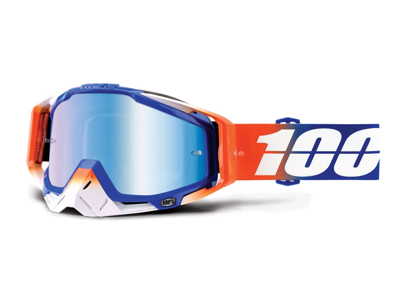 100% Racecraft inkl. Wechselscheibe, roxburry/Lens: mirror blue, clear - Bild 1