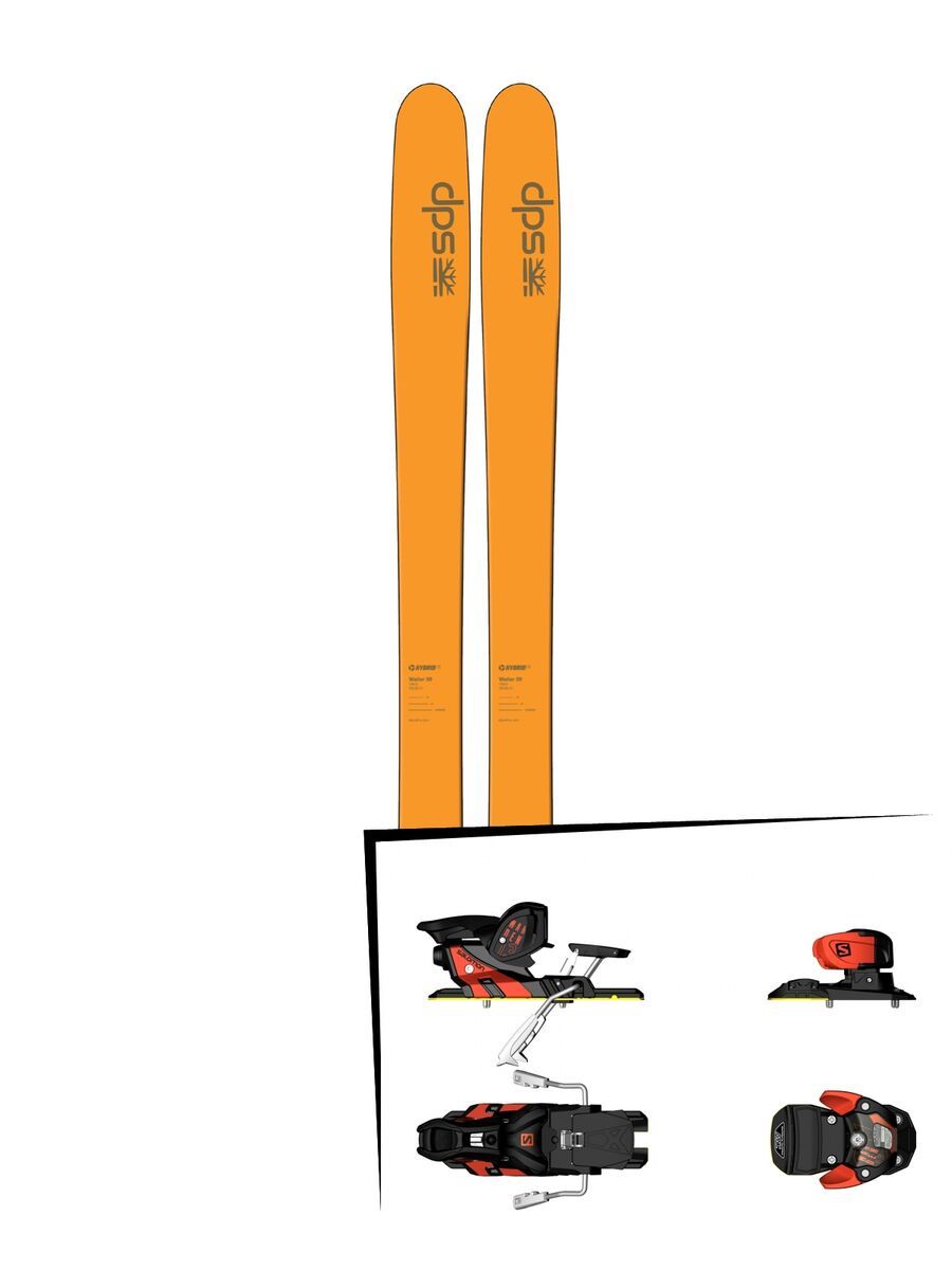 DPS Skis Set: Wailer 99 Hybrid T2 2016 + Salomon Warden MNC 13 - Bild 1