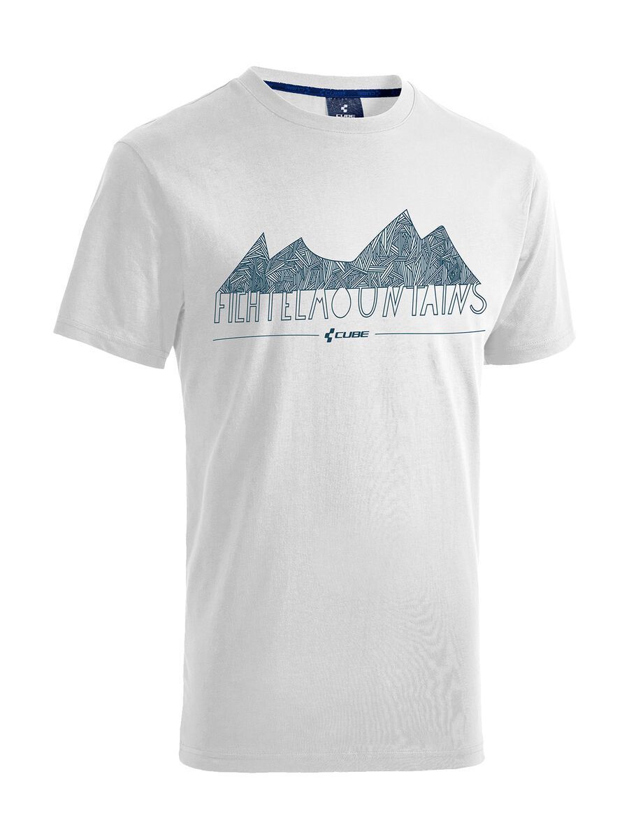 Cube T-Shirt Fichtelmountains, white´n´blue - Bild 1