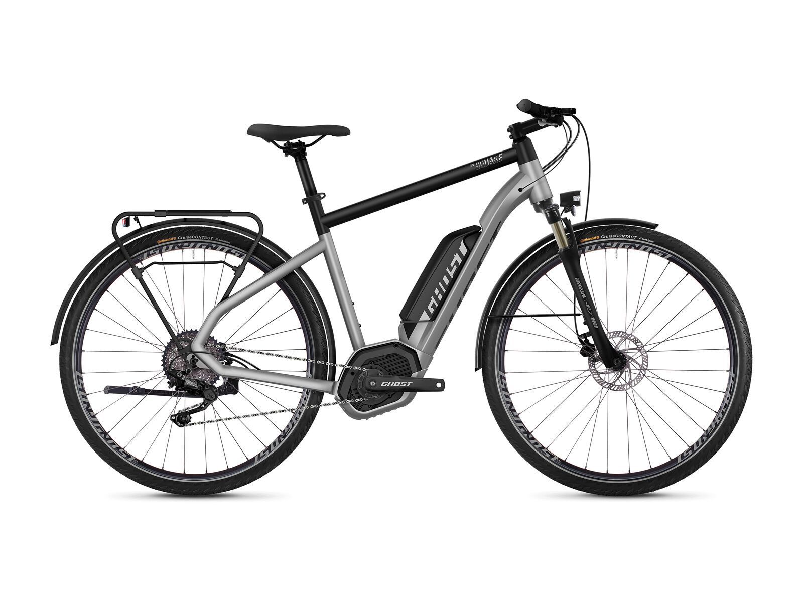 Ghost Hybride Square Trekking B2.8 AL, iridium silver/jet black - Bild 1