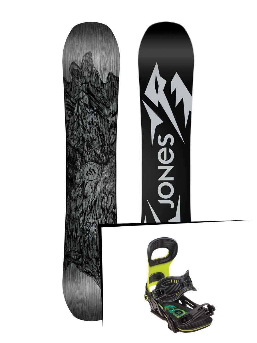Set: Jones Ultra Mountain Twin Wide 2019 + Bent Metal Transfer green - Bild 1