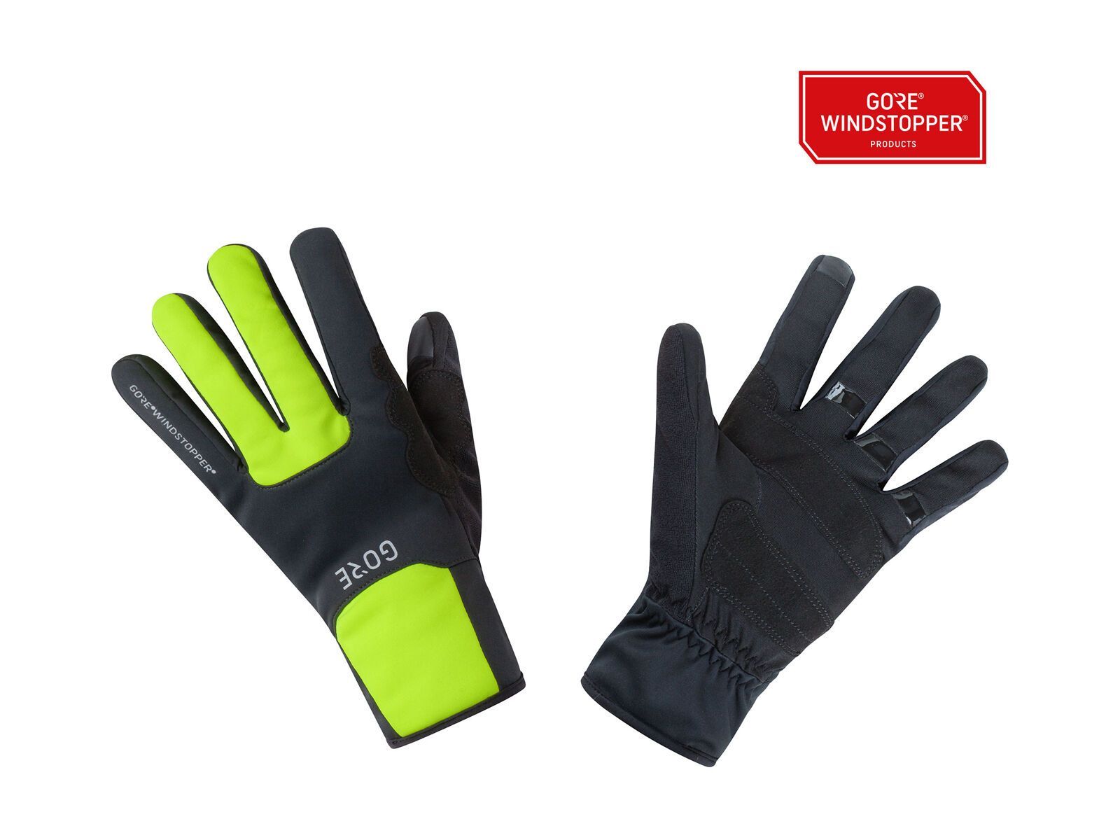 GOREWEAR M Gore Windstopper Thermo Handschuhe, black/neon yellow - Bild 2