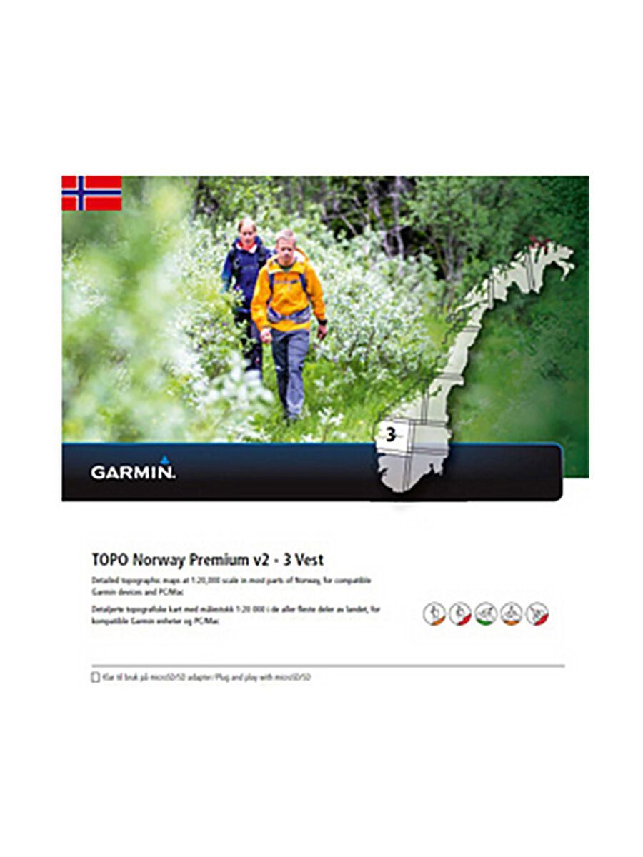 Garmin Topo Norwegen Premium 3 - Vest (microSD/SD) - Bild 1